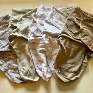 Set of 5 SwaddleMe Baby Swaddles - Gray and White Set